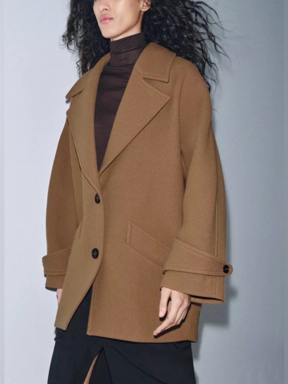 ZW Collection Oversized Wool-Blend Coat